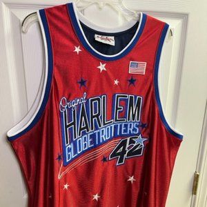 RARE Harlem Globetrotters Twiggy #42 Platinum Fubu Jersey Stitched Size 3XL